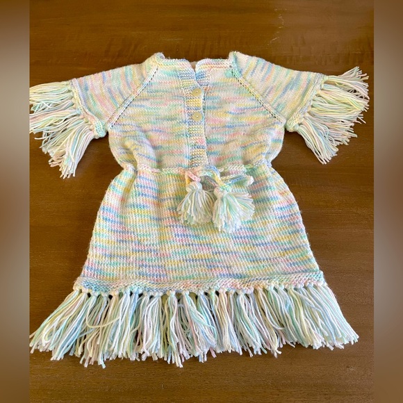 Other - Handmade Boho Vintage Colorful Dress with Fringe 1-2YR